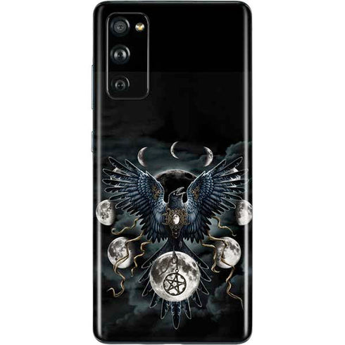 Crow and Moon Phases by Sarah Richter Galaxy S20 Fan Edition Skin